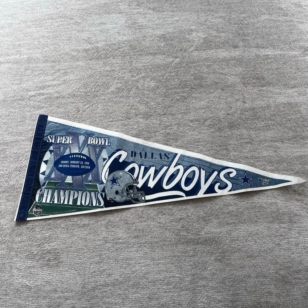 SUPER BOWL XXX ~ 1996 ~ Dallas Cowboys Champs Pennant